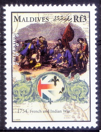 Maldives 2000 MNH, Millennium, 1754 French & Indian War, History  