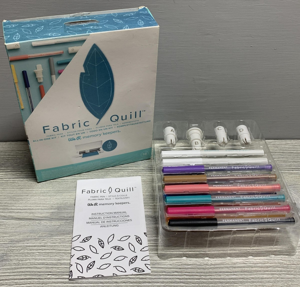 Memory Fabric Quill All-In-One Fabric Pens Markers Kit 18pc Multicolor Cricut