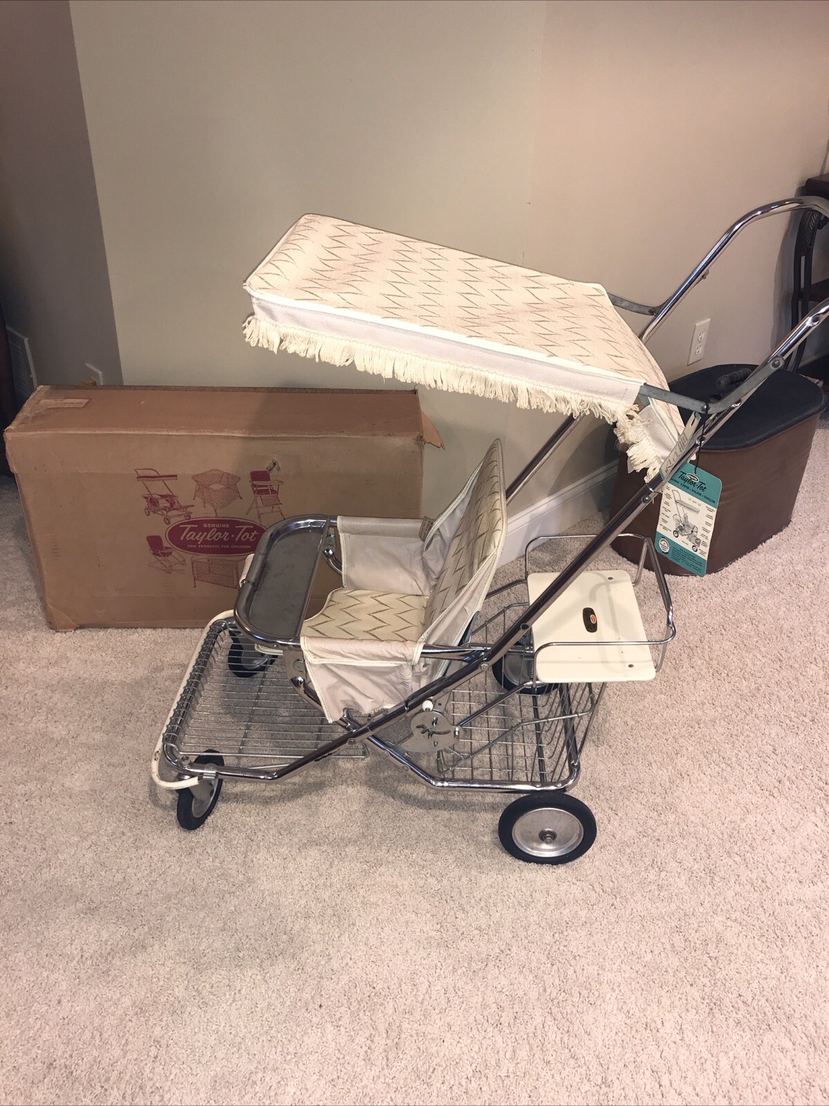 Vintage 1962 Double Taylor Tot Stroller With Original Tags And Box