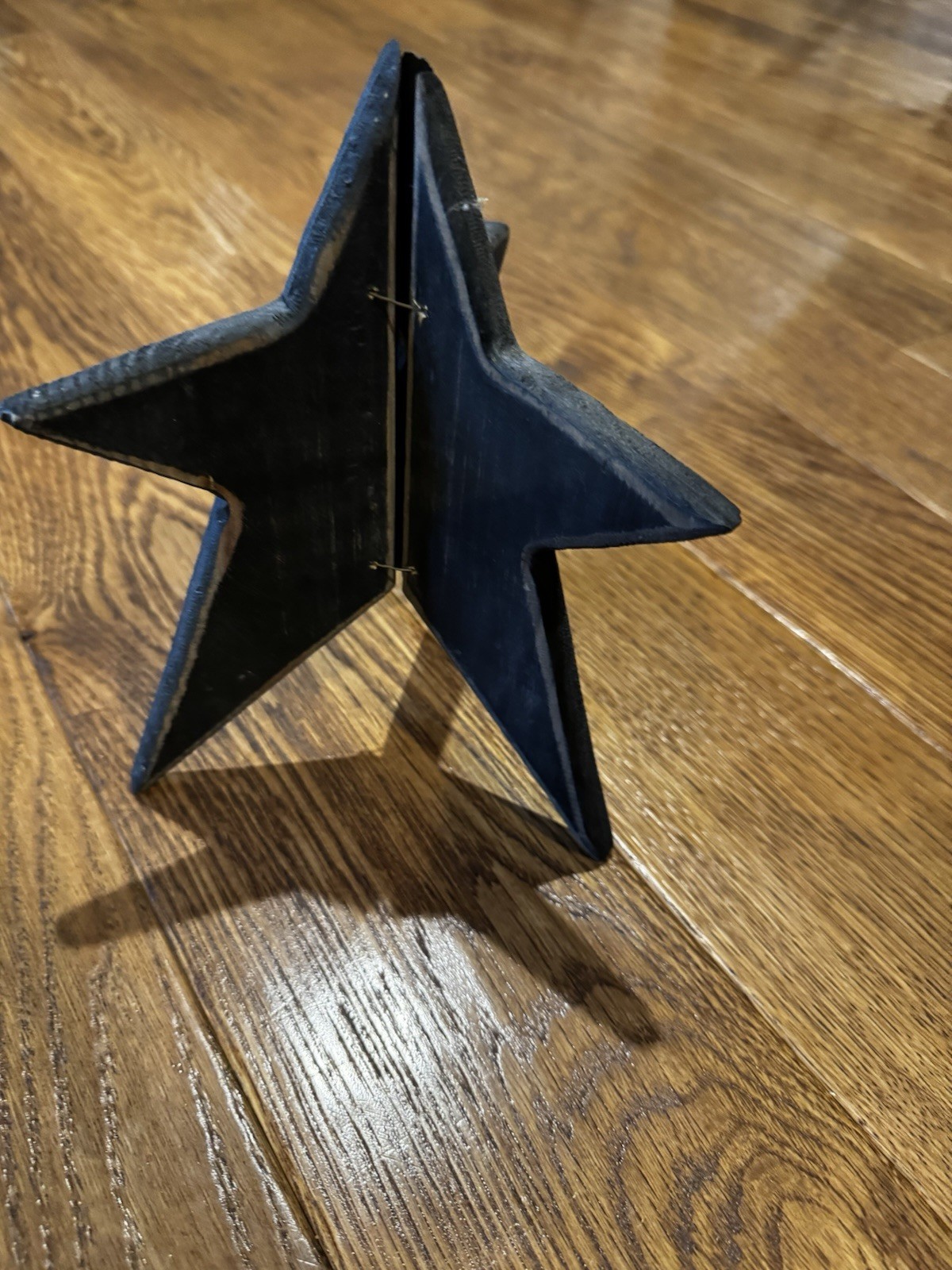 Primitive Wooden Star  Black