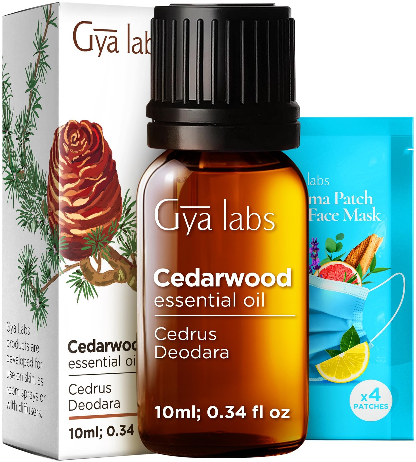 Gya Labs Cedarwood Essential Oil  0.34 Fl Oz  for Hair, Skin, Diffuser, Aroma...