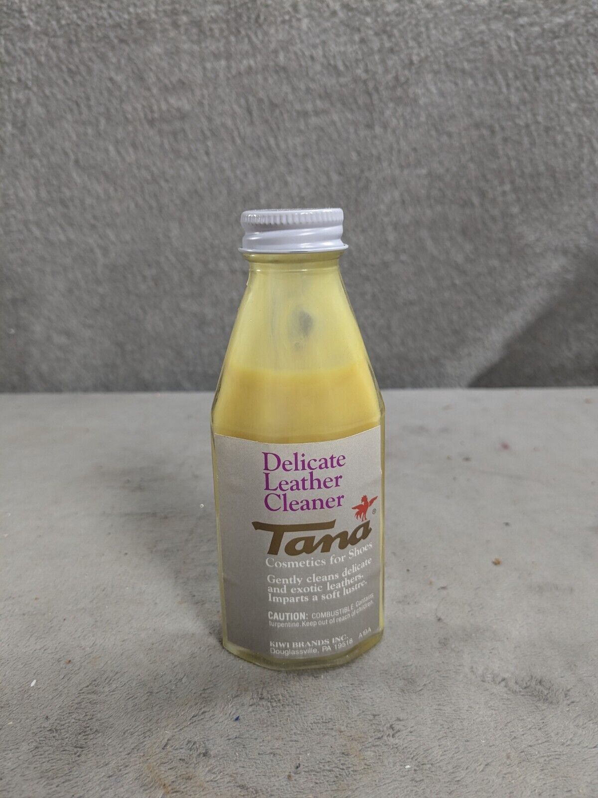 Vintage Bottle Of Tana Delicate Leather Cleaner For Leather Shoes 3oz