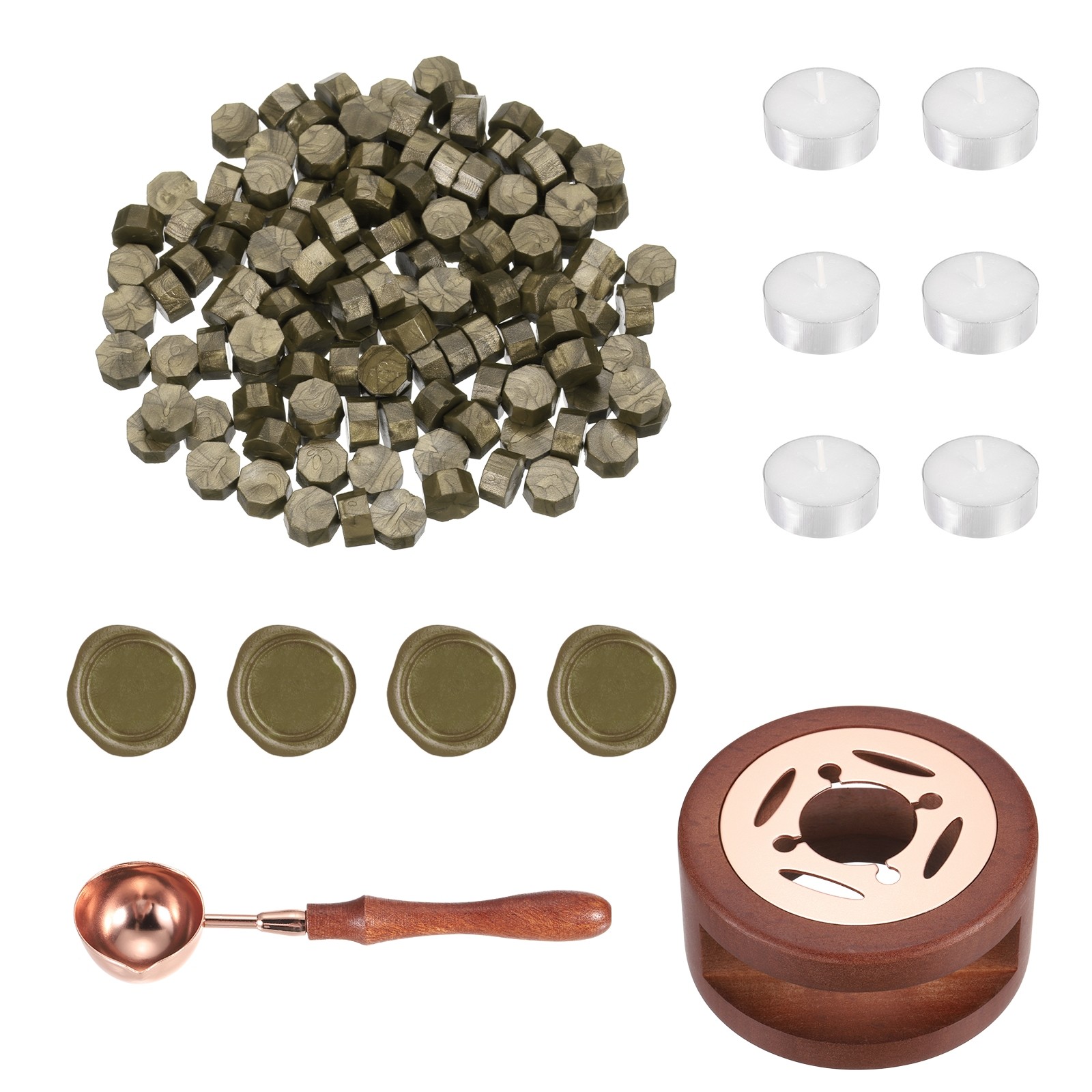 Wax Seal Kit, 150 Wax Beads, Candles, Bronze