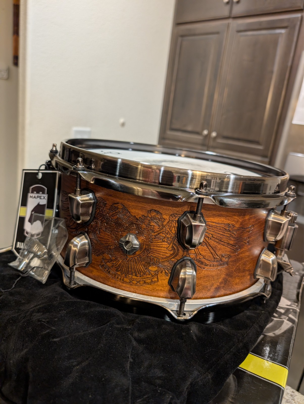 Mapex Black Panther Warbird 12x5.5" Snare Drum - Natural Walnut NICE & RARE