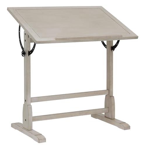 Studio Designs Vintage Drawing/Drafting Table 36" W x 24" D Coastal Whitewash