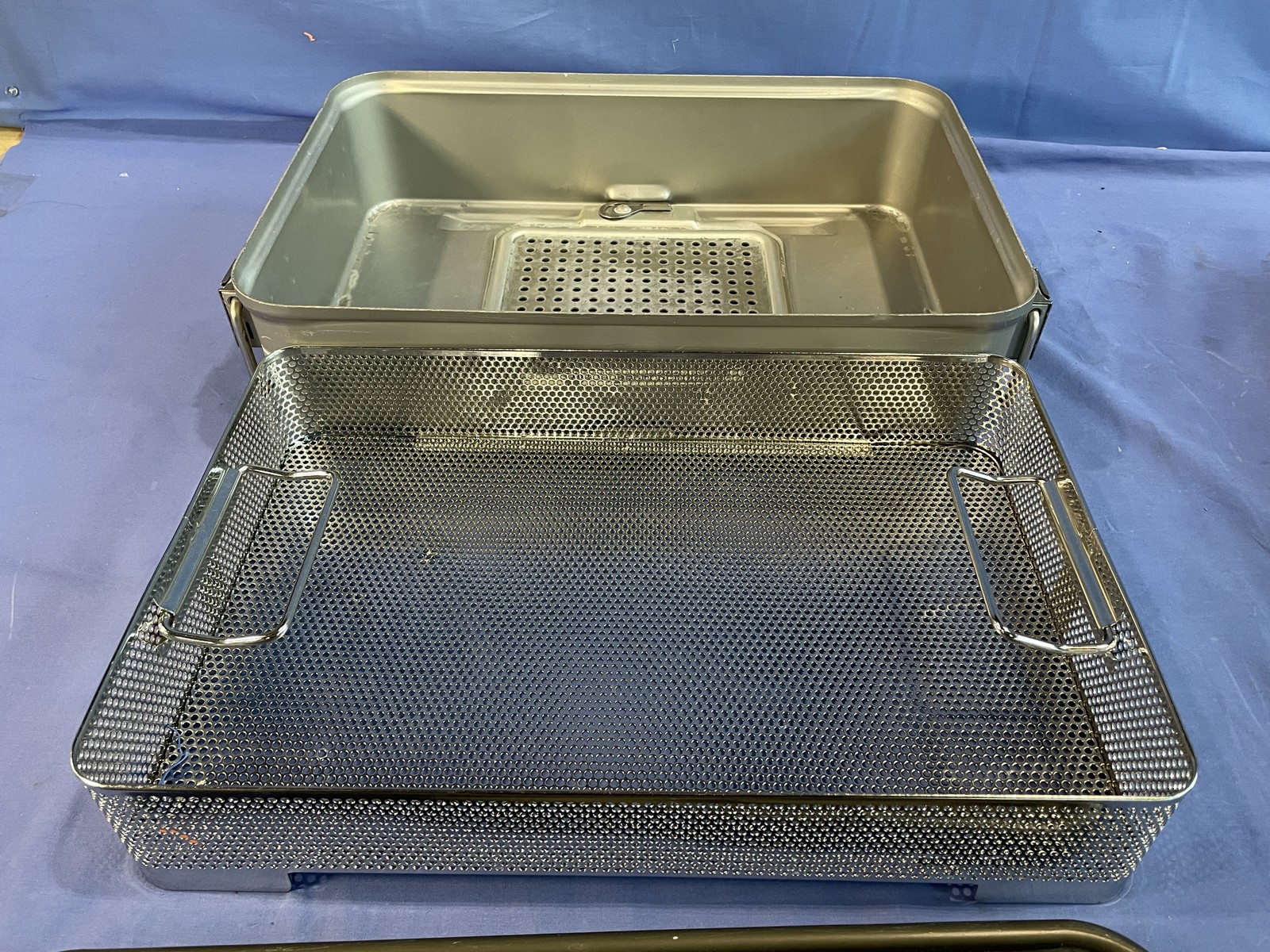 V. Mueller CD2-5B Aluminum Sterilization Container 19x12.5x5.5 with Basket
