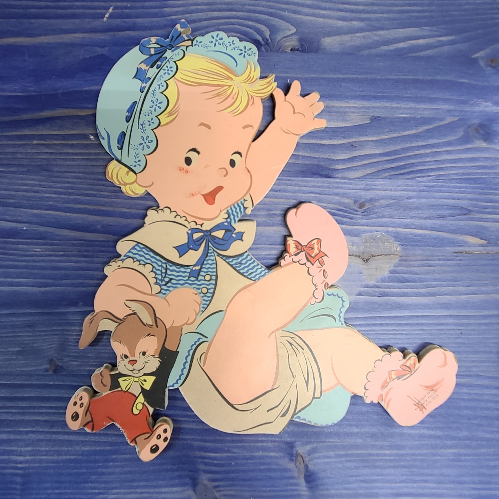 Vintage Mother Goose Dolly Toy Pin-Ups No.265 Rock A Bye Baby Nursery Wall Art