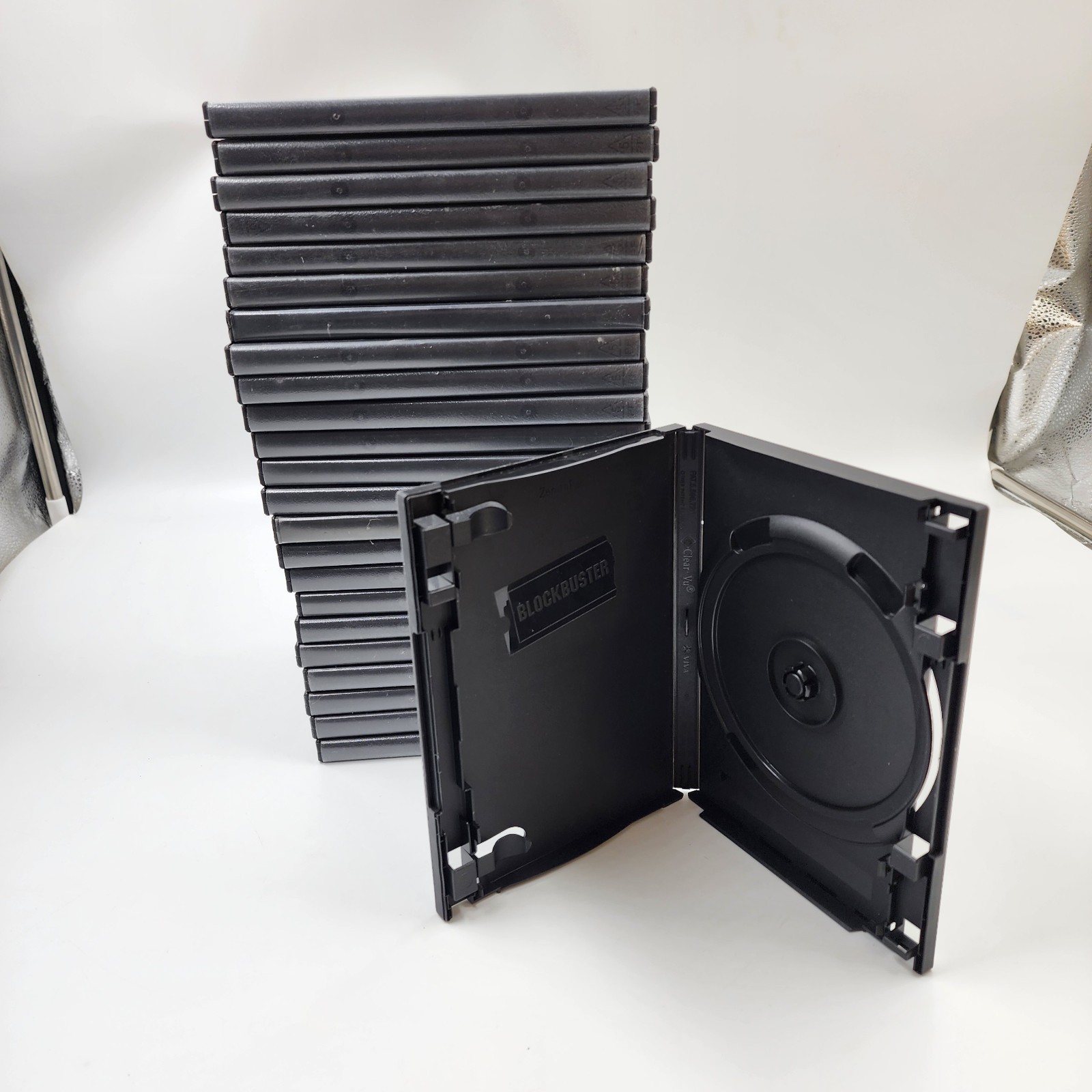 Lot of 25 - Blockbuster Video Blank EMPTY DVD Rental Cases Very Good Clean 