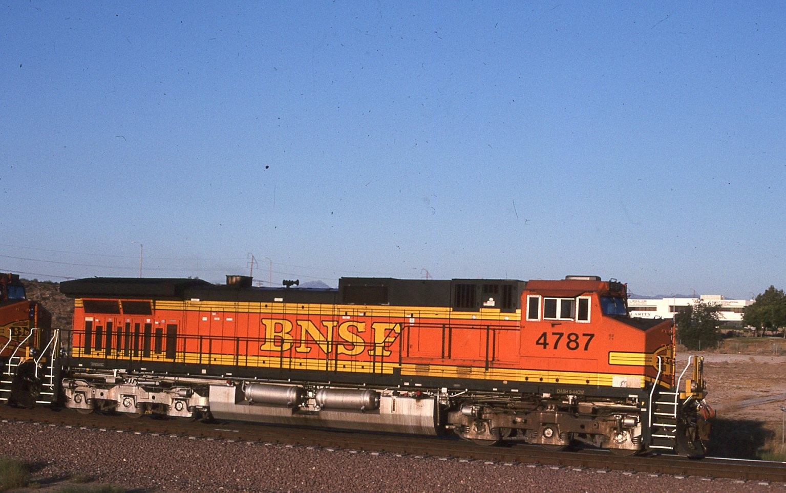 Original Train Slide BNSF C44-9W #4787 08/11/2004 Thorn California