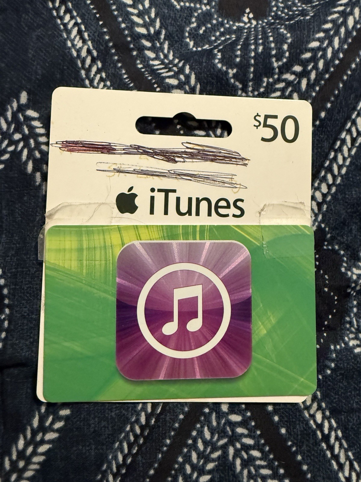 Apple iTunes gift card 50$ from 2012 new