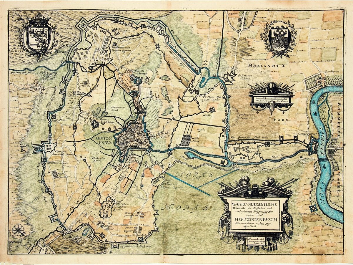 s-Hertogenbosch Siege 1629 – Antique Map Merian – Eighty Years' War