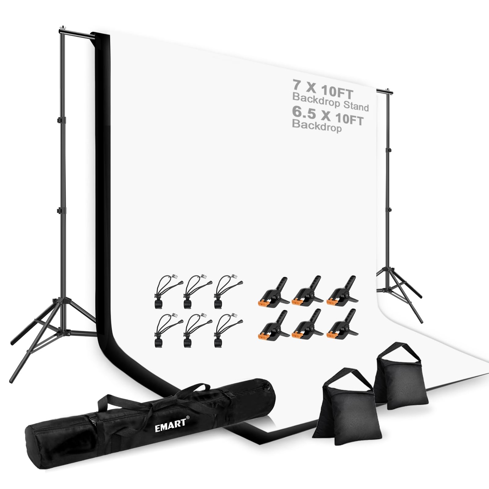 7 x 10 ft Backdrop Support System, Professional Photography Lighting Kit, 6.5...