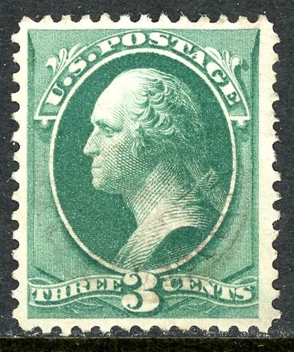 US Scott #184 1879 3¢ Washington  American Banknote VF USED