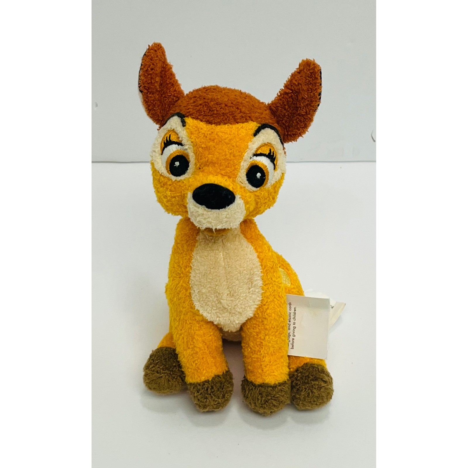 Disney Store Bambi Orange Brown Spots Sitting 7" Stuffed Plush Toy NWT 2012