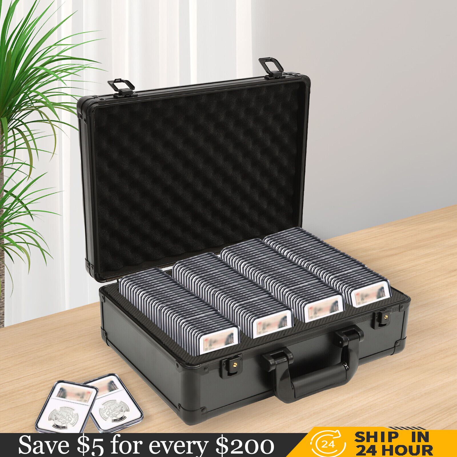 Travel Holder Box For Storage Organization Coin Collection Graded Coin Slab Case