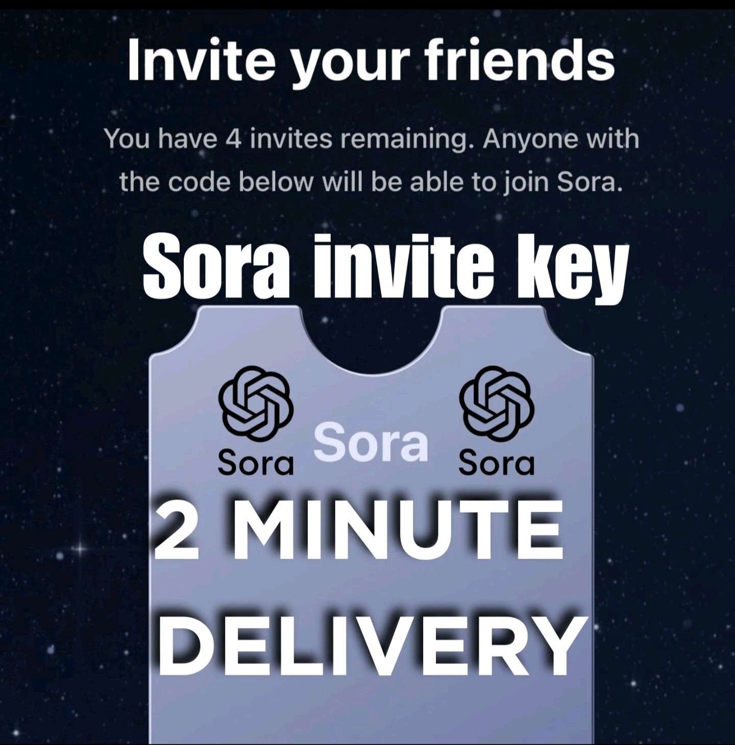 Sora 2 Invite Codes : INSTANT DELIVERY!!!