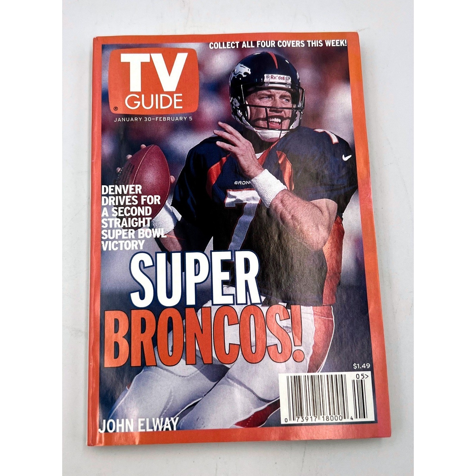 TV Guide Magazine Jan 30–Feb 5, 1999 John Elway Super Broncos! Collector Issue