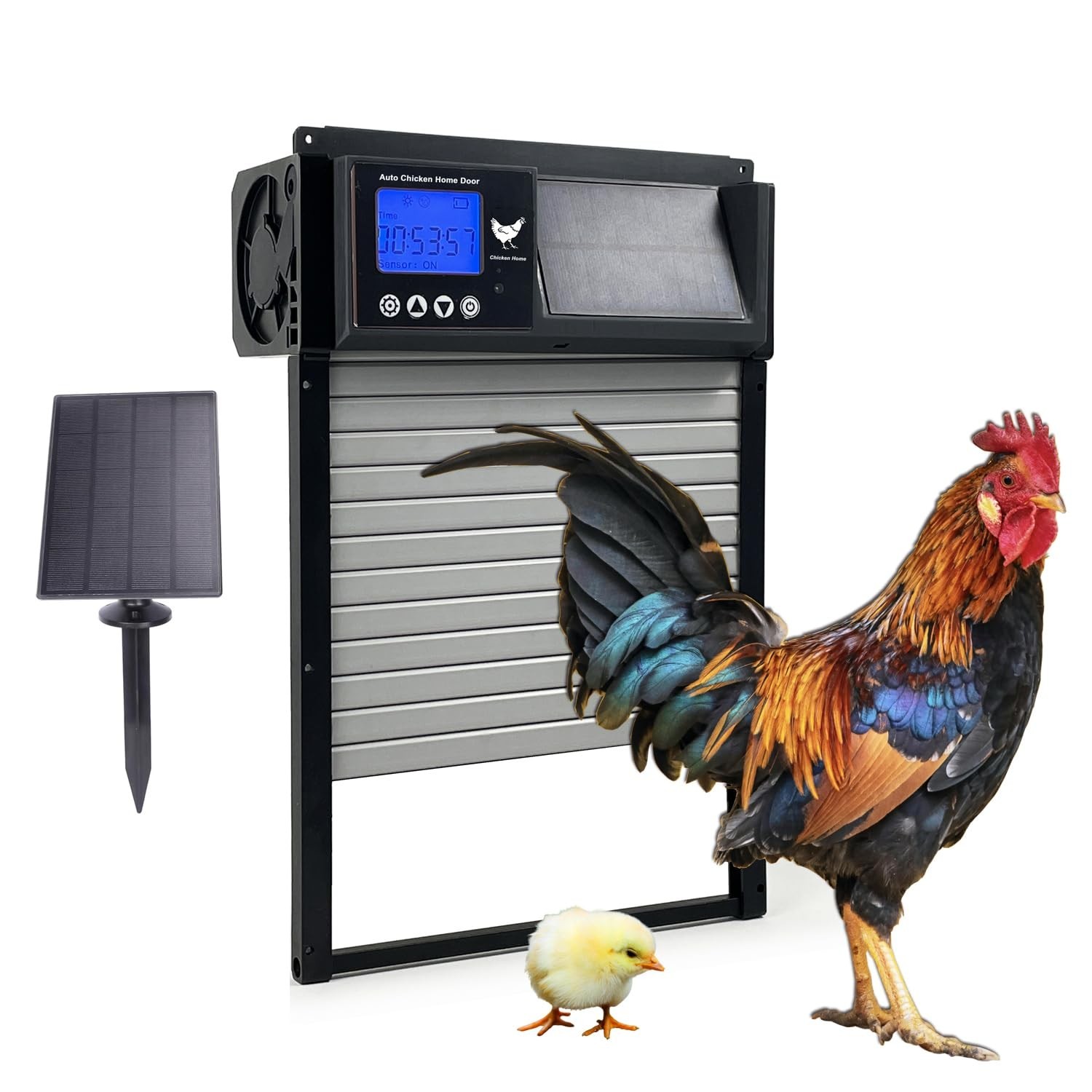 SolarGuard Automatic Chicken Coop Door – Aluminum Alloy Solar-Powered Door