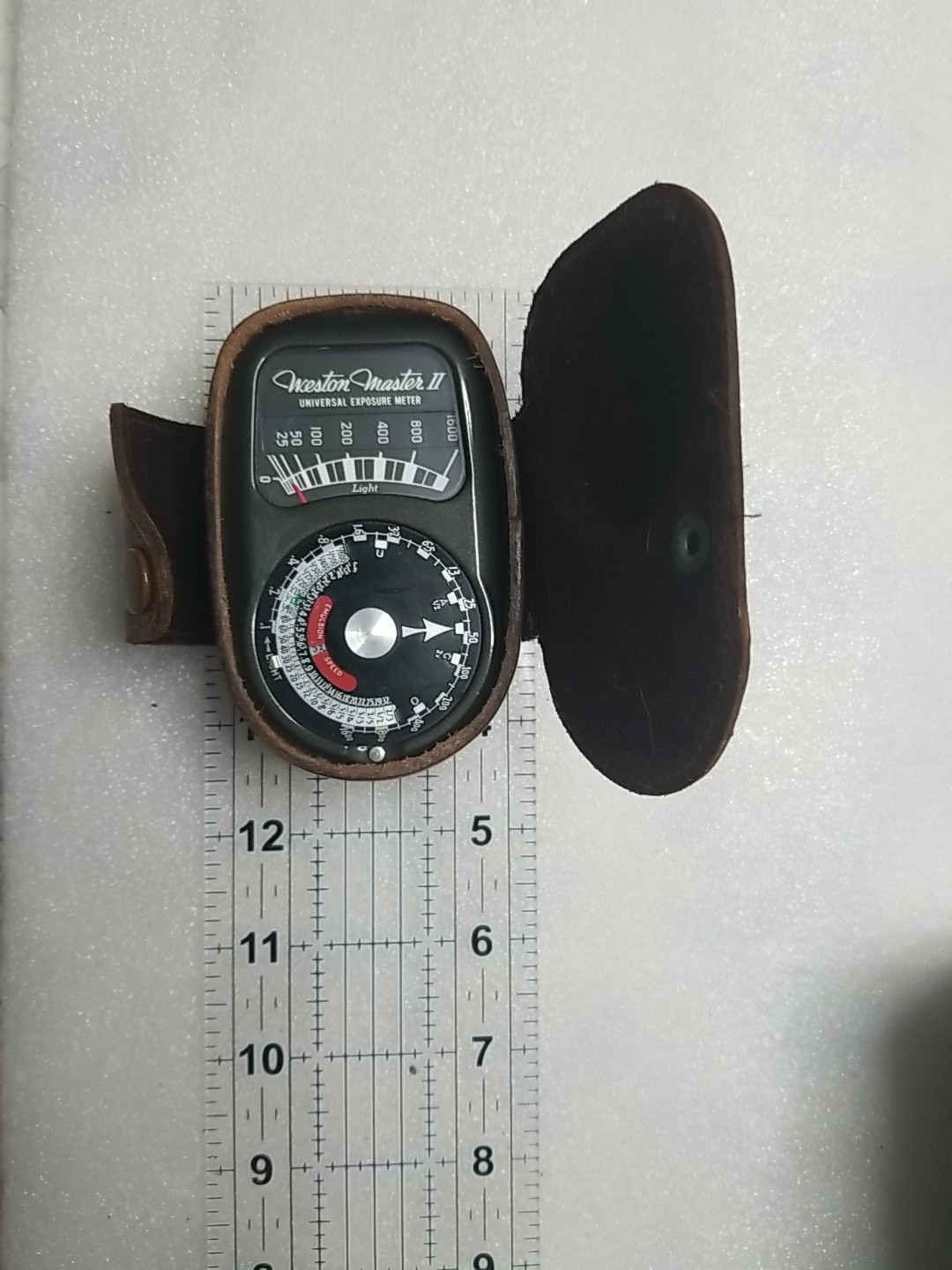 Weston Master II Exposure Light Meter Model 735 w/Leather Case