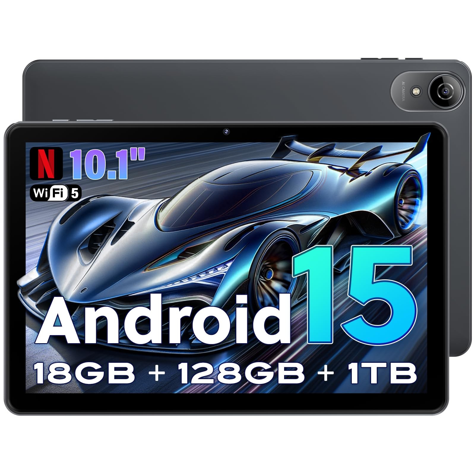 10 Inch Tablet,Android 15 Tablet with Octa-core Cortex,18GB RAM 128GB ROM/1TB...
