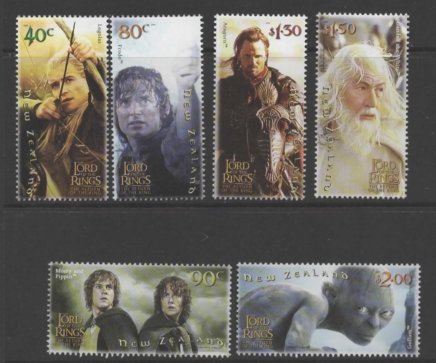 NEW ZEALAND SG2652/7 2003 THE MAKING OF THE LORD OF THE RINGS 3rd ISSUE MNH