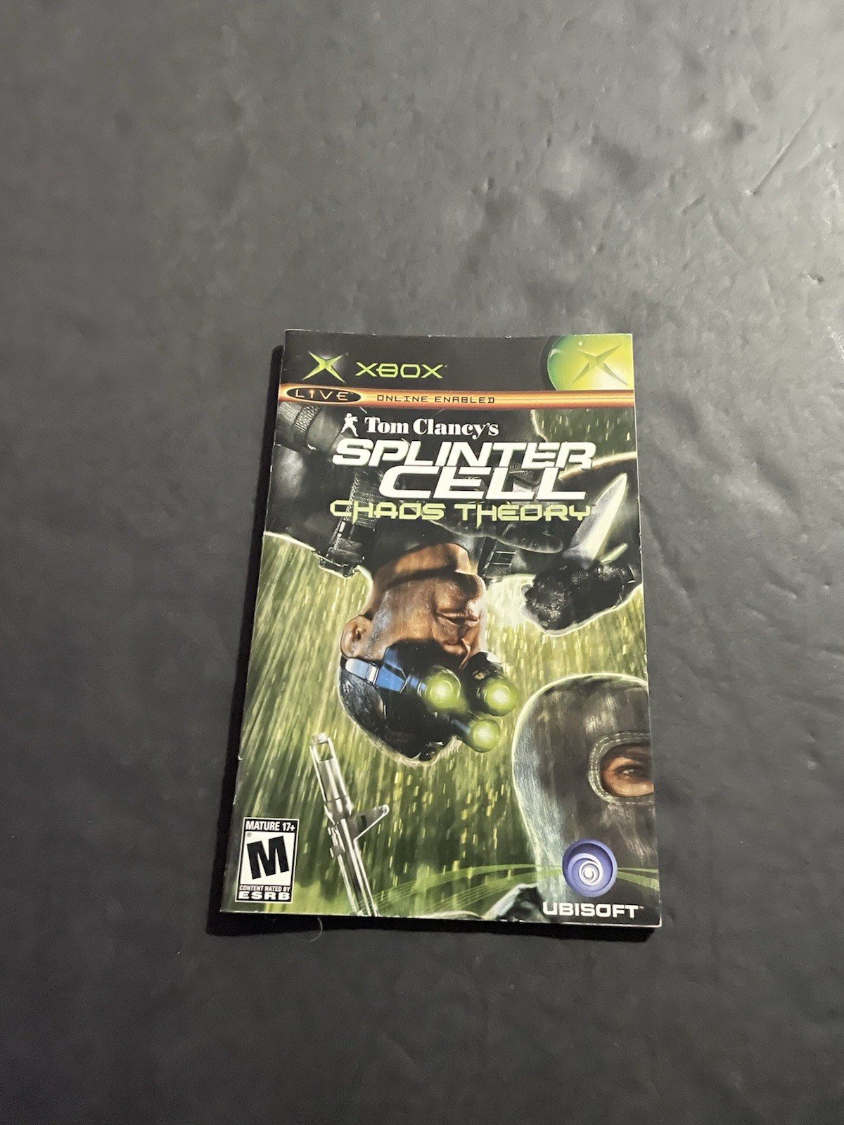 splinter cell chaos theory xbox Manual only