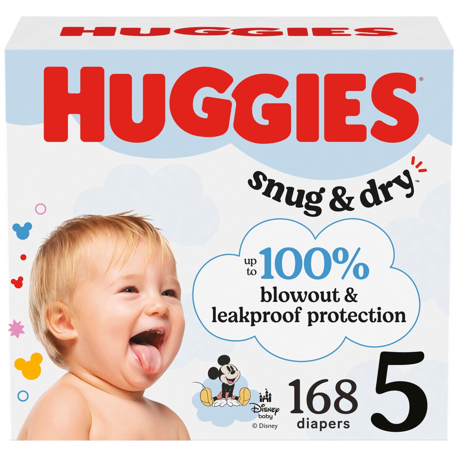 Diapers Size 5 168 Count 6 Pack Huggies Snug & Dry Baby Packs disposable