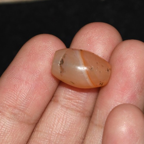 Genuine Ancient Near Eastern Carnelian Stone Bead with Orange Color