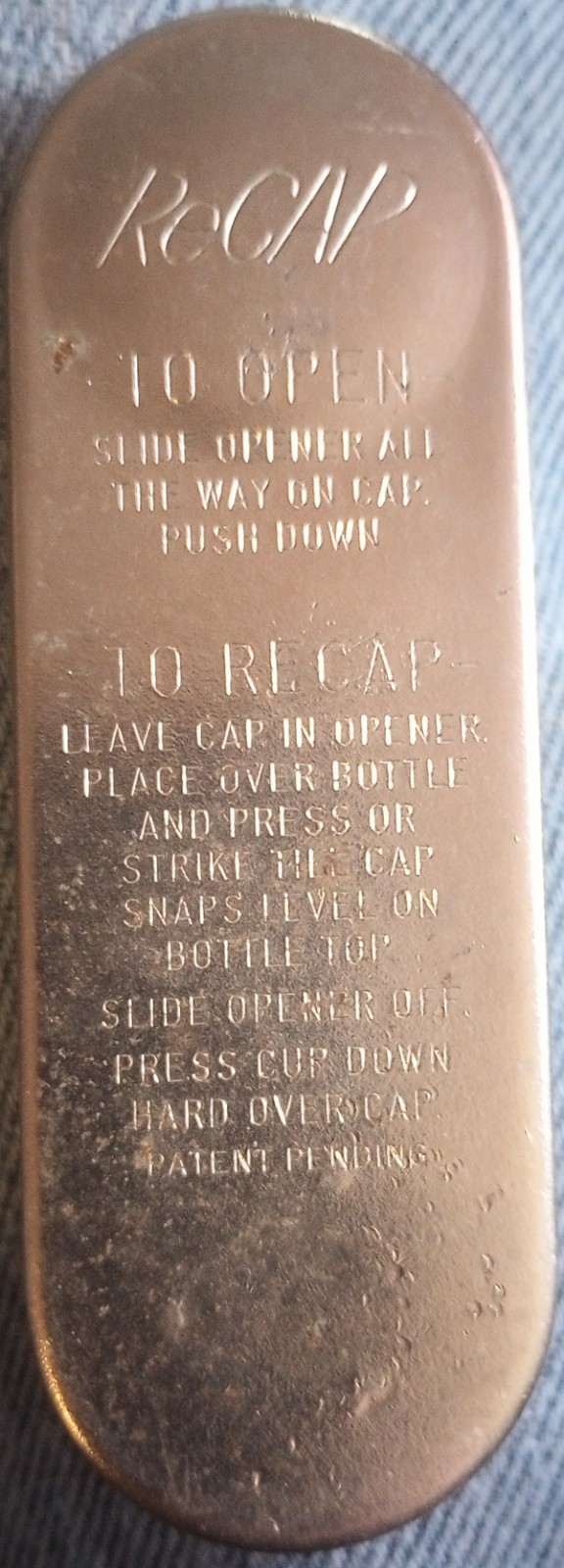 1940's-60's "ReCAP" Trinco Bottle Opener And Recapping Tool