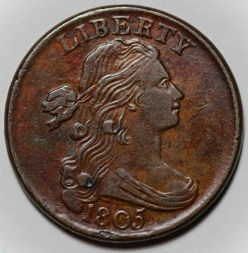 1805 Draped Bust Large Cent (S267) - Scrapes - US 1c Copper Coin