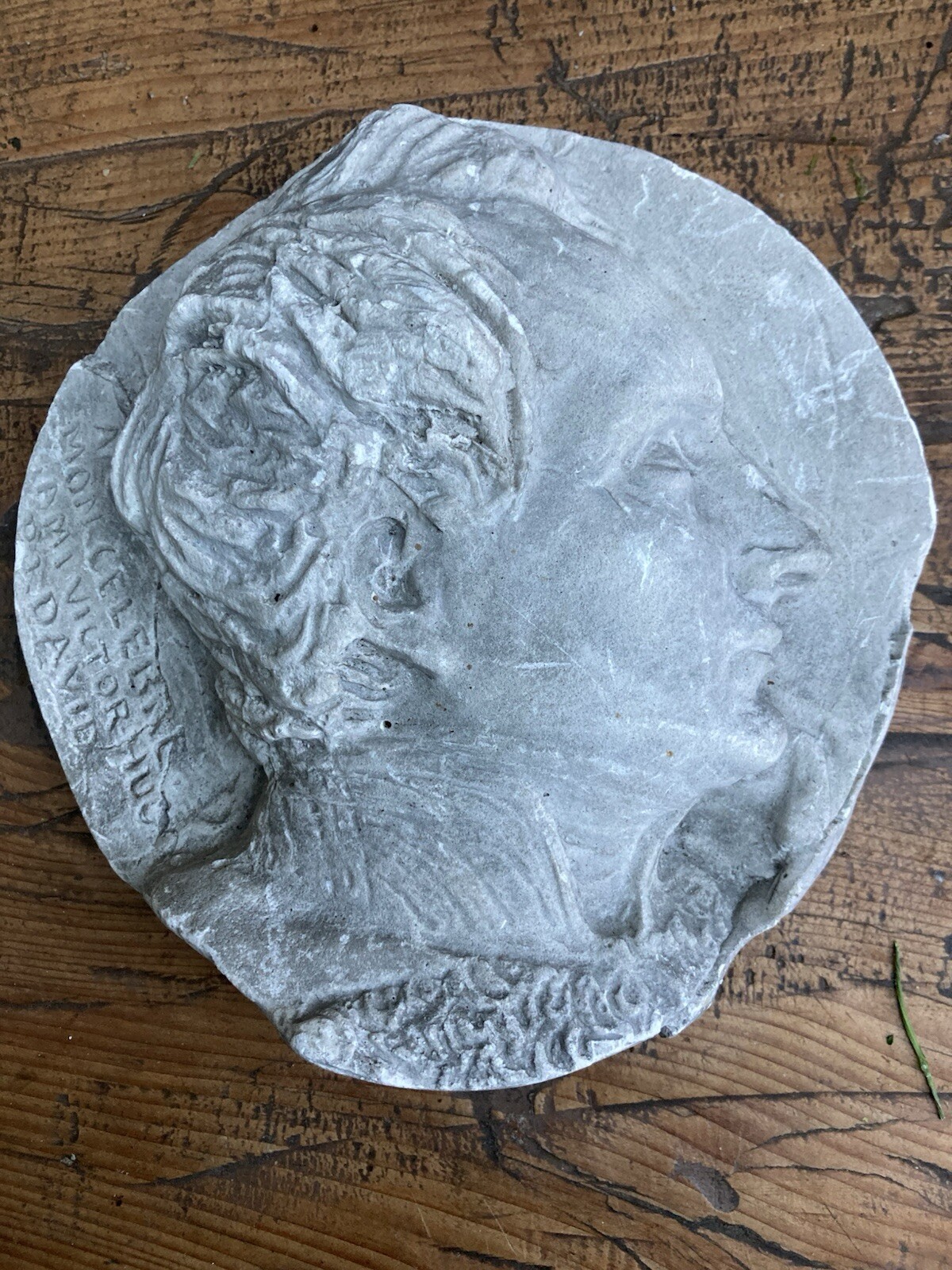 Very Pretty Sculpture Head Victor Hugo Xixth Per Stone Jean David Angers Plaster