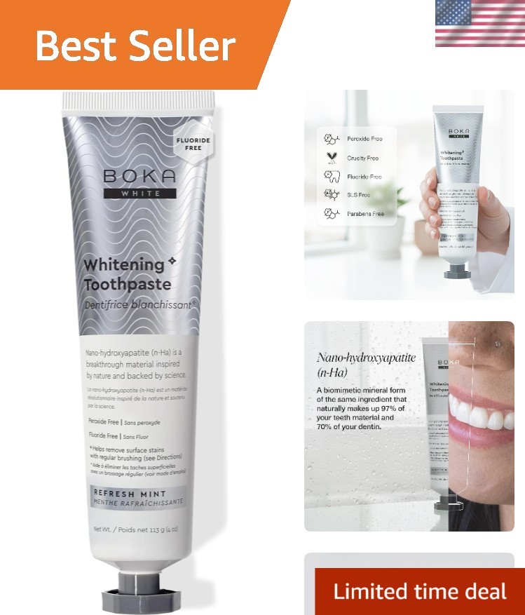 4 Oz Fluoride Free Toothpaste with Nano Hydroxyapatite - Sensitive Teeth Care