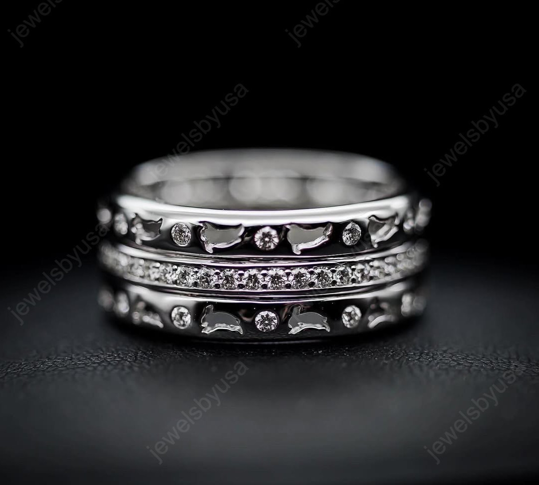 Women's Valentine Gift Simulated Full Eternity Band Ring In 925 Sterling Silver