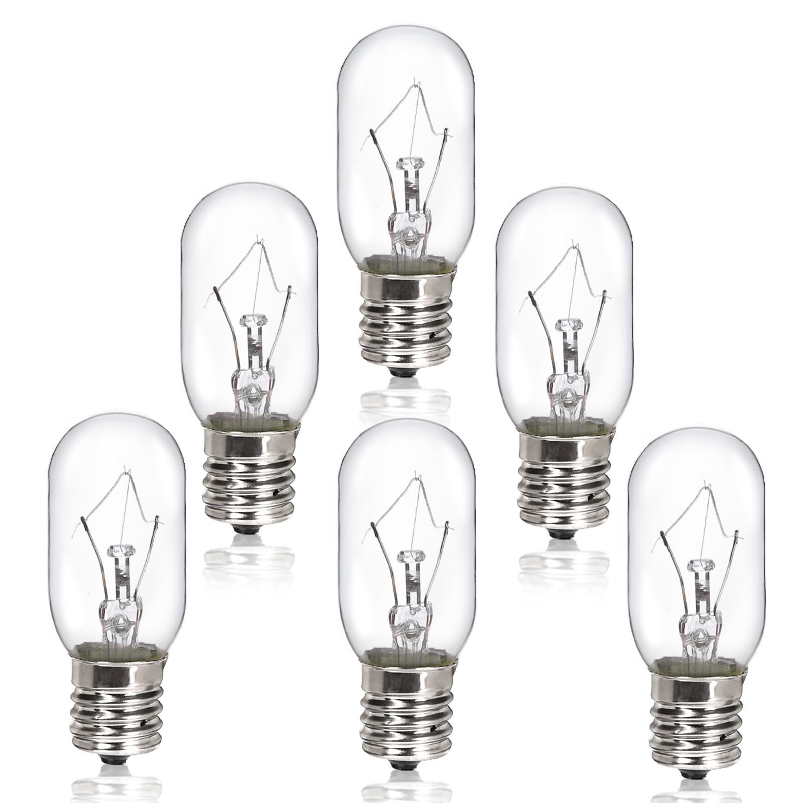 HINUAXBULB 6 Pack Microwave Light Bulb 40 Watt 120V T8 6 pack T8, Clear 