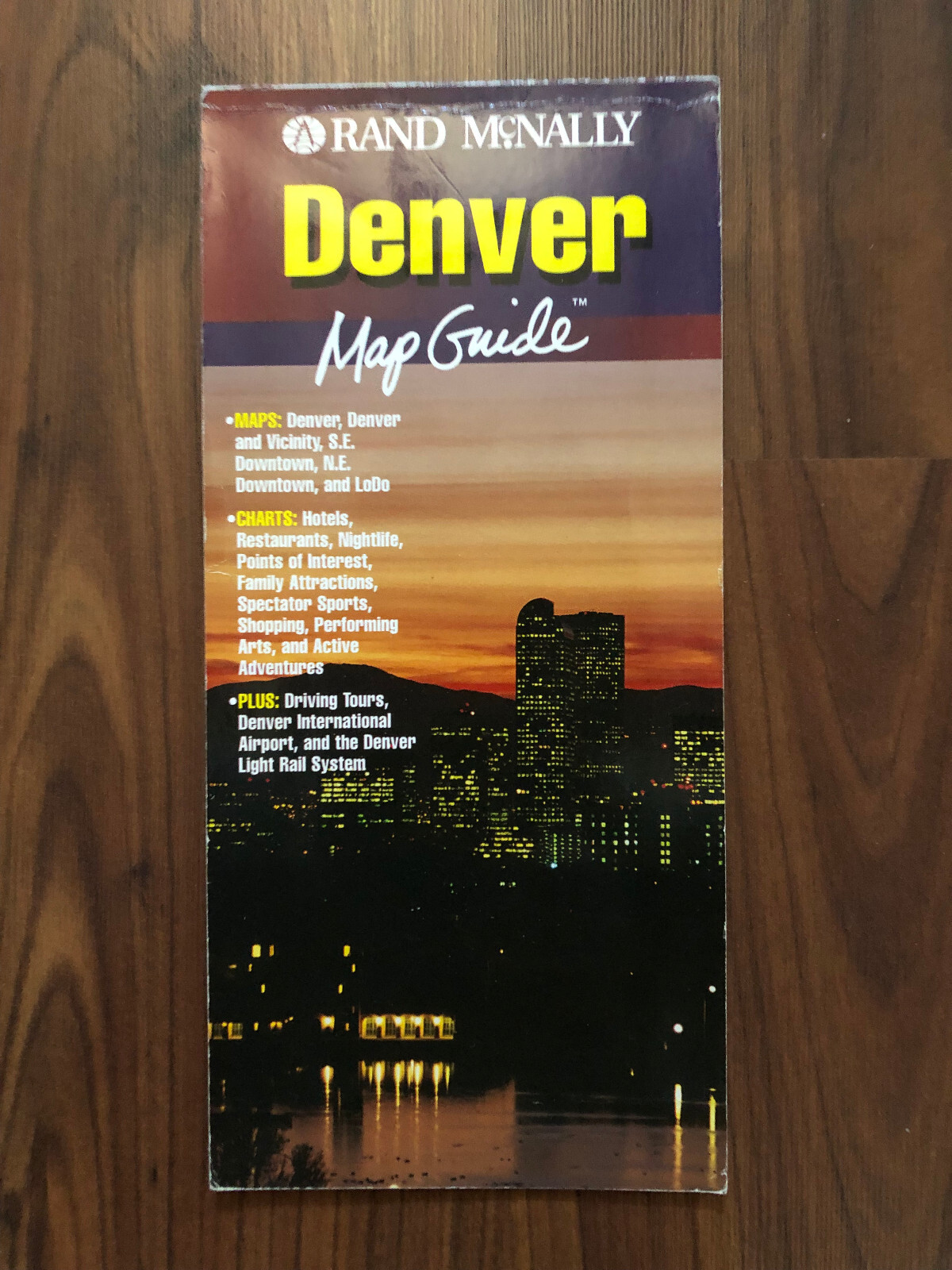 Denver Map Folded Colorado 200 Travel Trip Vacation No signal Paper