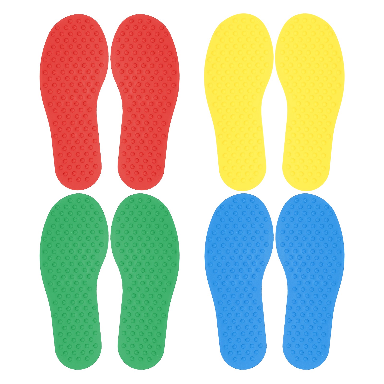 4 Pairs Feet Markers for Classroom Foot Shaped Markers Red/Yellow/Blue/Green