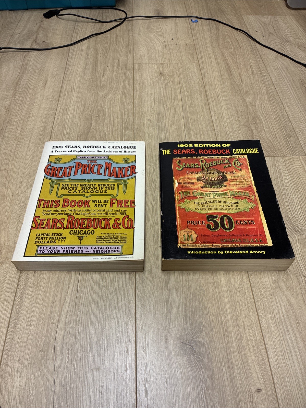 Vintage 1908 And 1902 SEARS CATALOG SET - SEE PICTURES FOR CONDITION