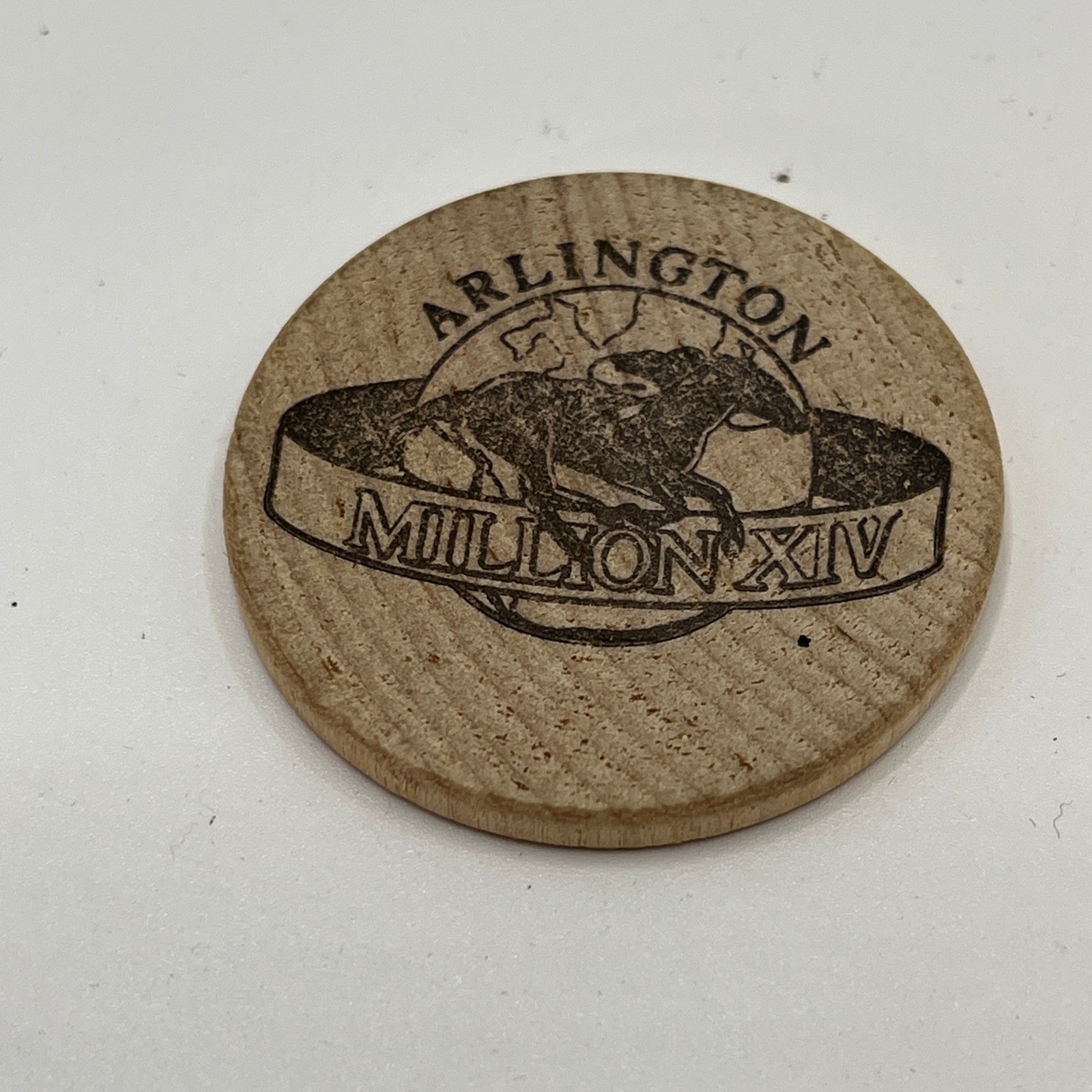 Arlington Park Million XIV Wooden Nickel Horse Racing Souvenir Token