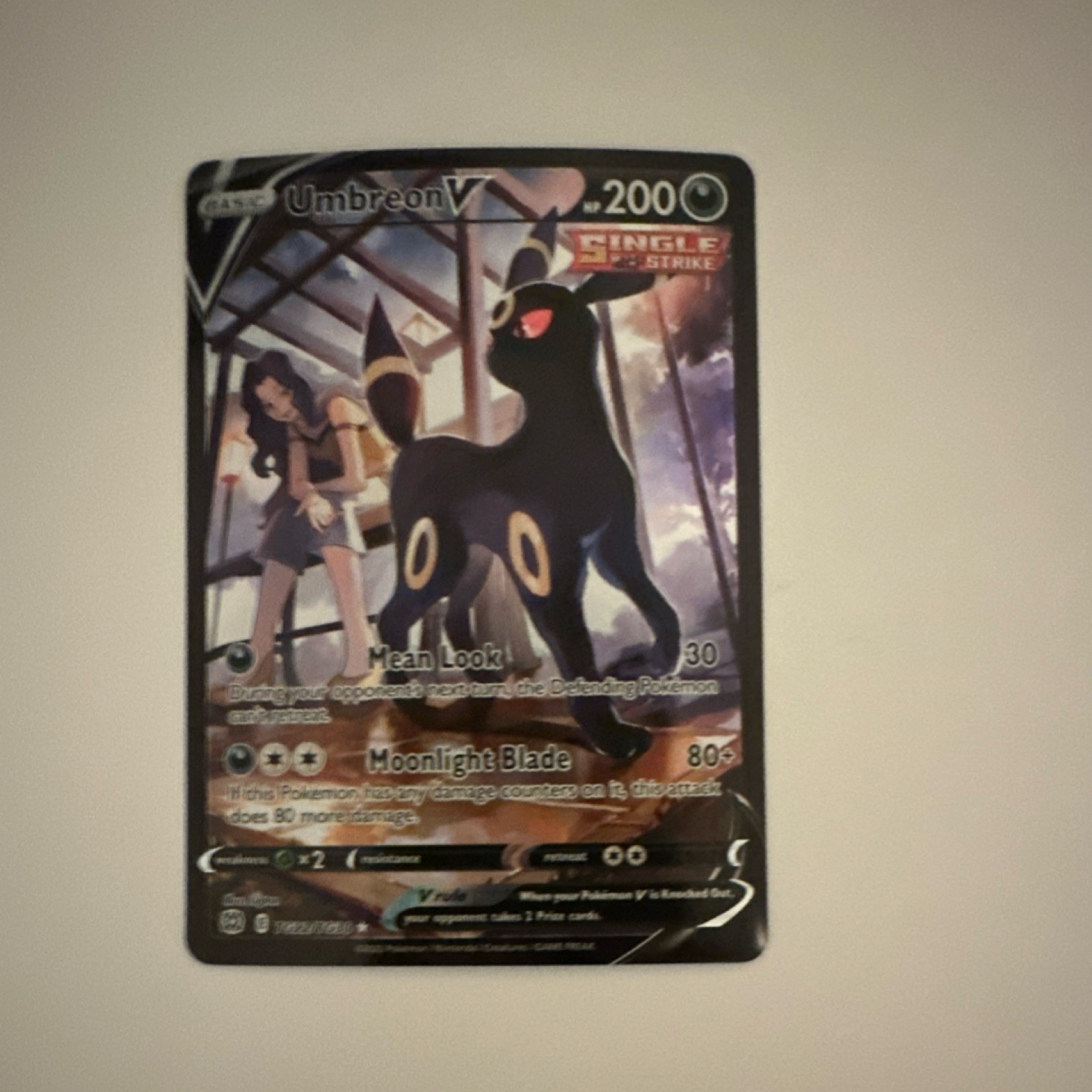 Pokémon Umbreon V Single Strike Ultra Rare Holo TG22/TG30 Brilliant Stars