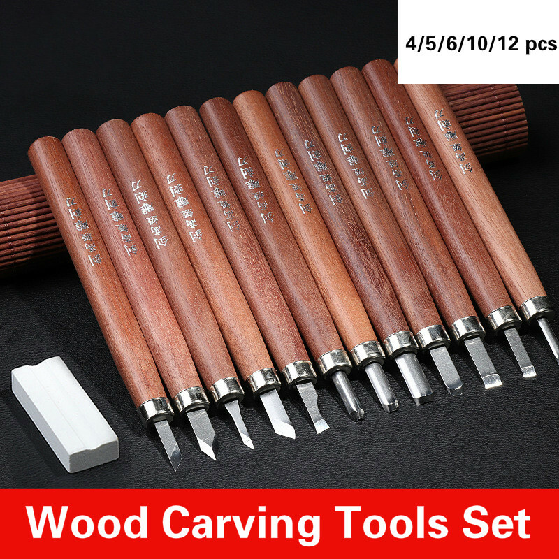 Wood Carving Tools Set Chisel Gouges Woodcut Knife Scorper Hand Cutter DIY