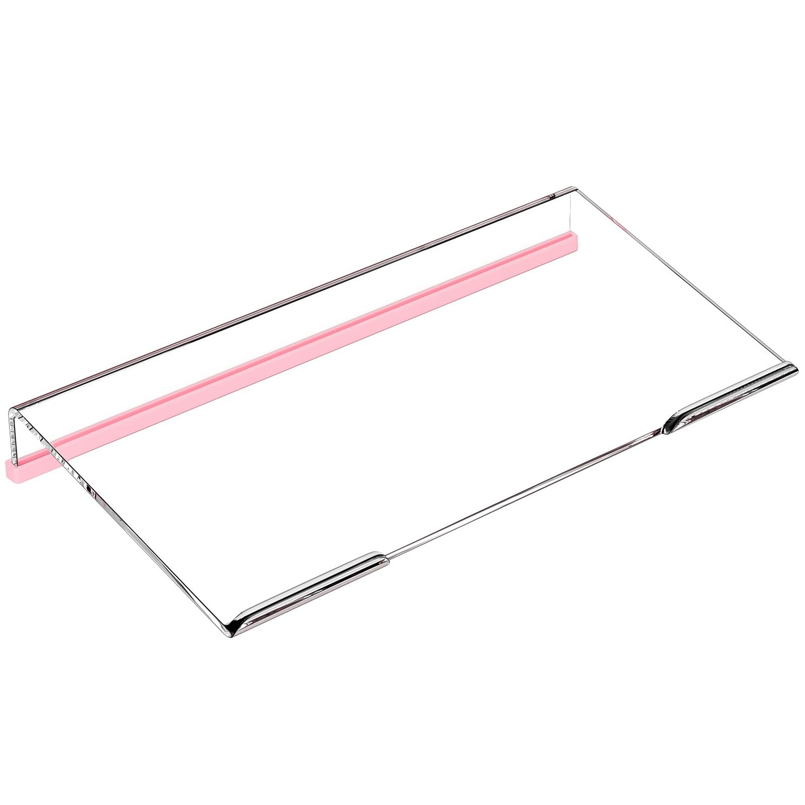 Richboom Computer Keyboard Stand for Desktop, Clear w/ Black Silicone Strip 