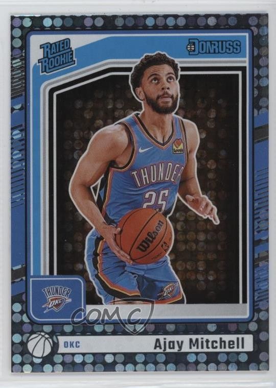 2024-25 Panini Donruss Rated Rookie Disco Ajay Mitchell #218 1ar2