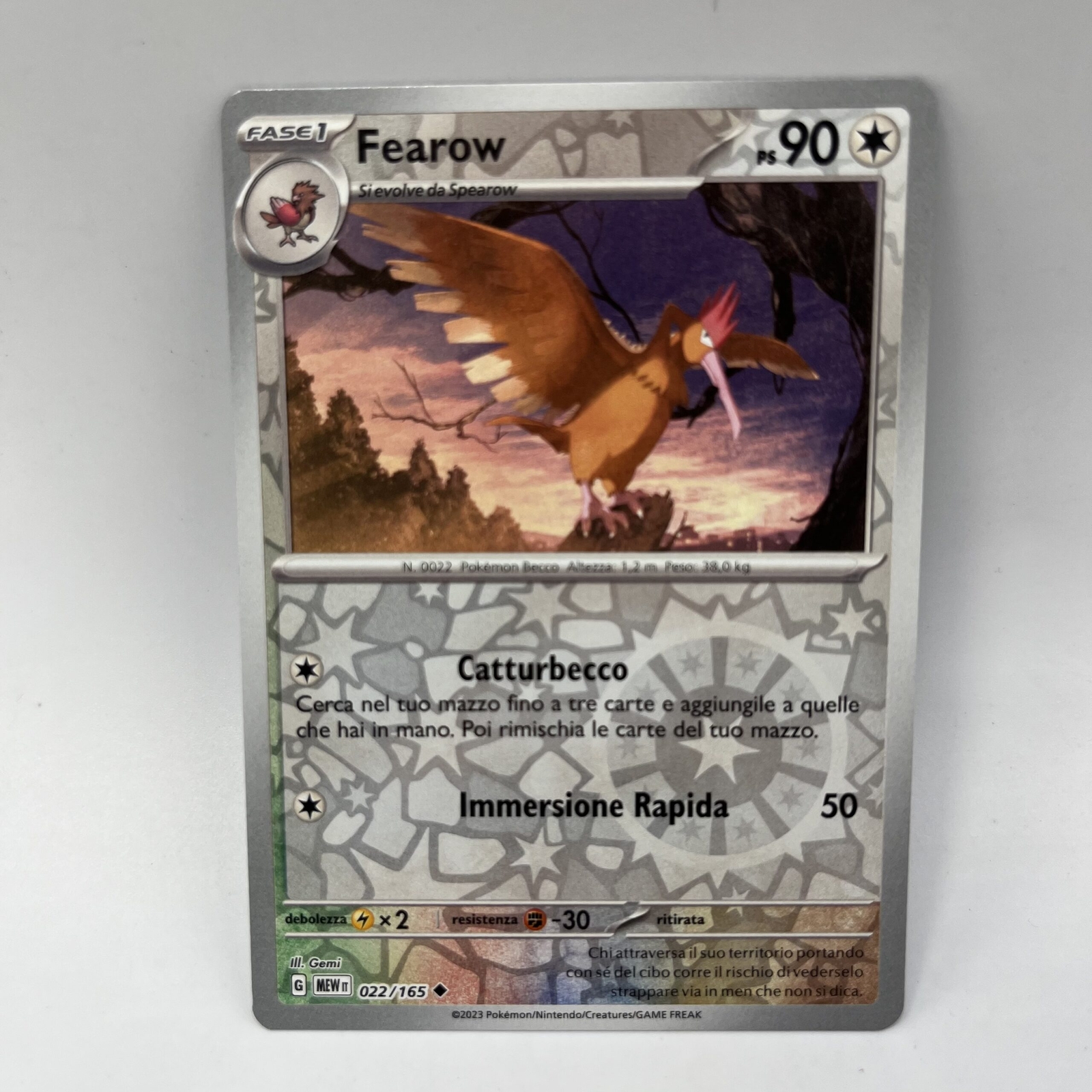 Pokemon Card Fearow Reverse (IT) | 022-165 Scarlet Violet 151