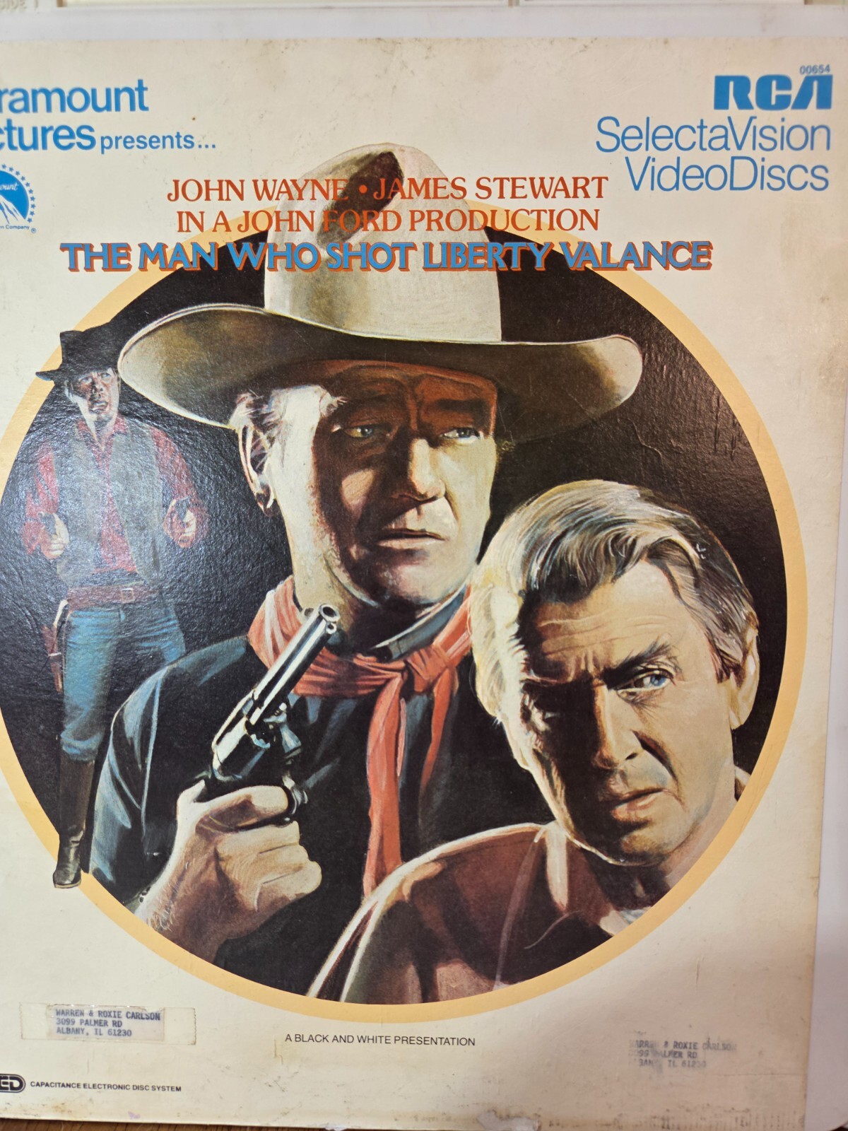 The Man Who Shot Liberty Valance CED Videodisc 1962 RCA Selectavision Paramount