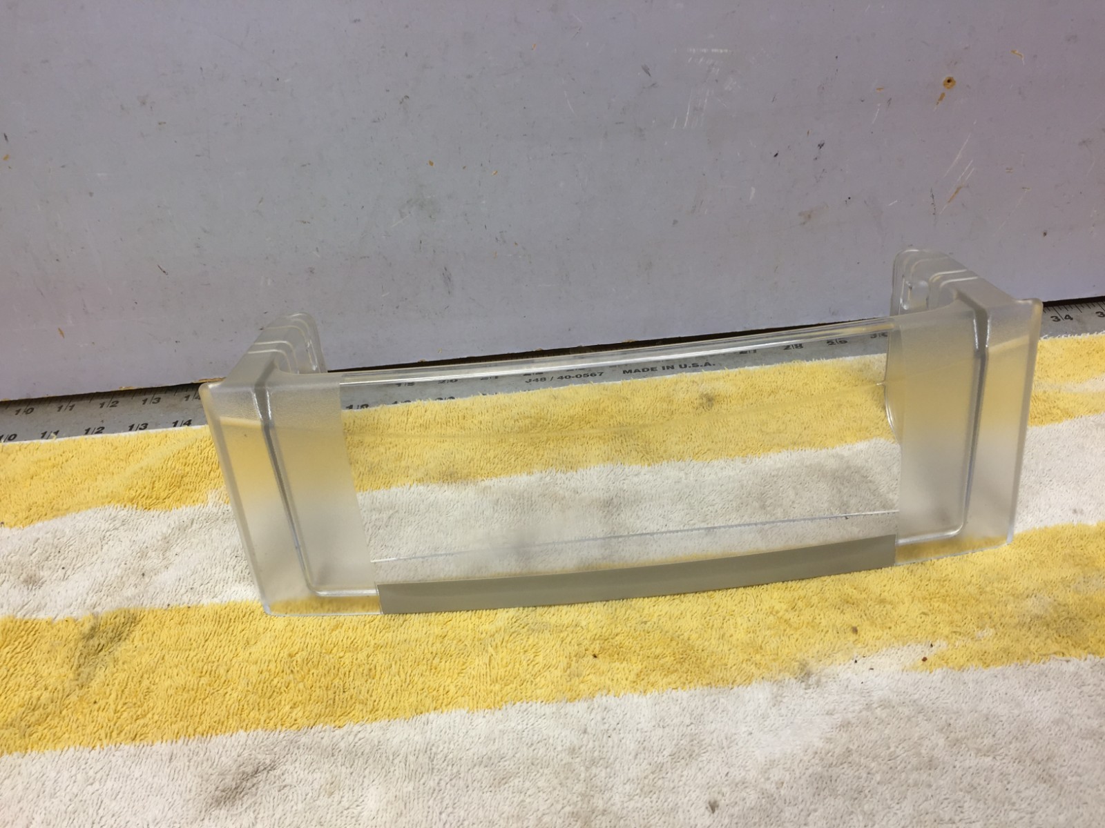 WR71X10872 GE Refrigerator Fixed Module Shelf. 200D7896P001 Clear/ Silver