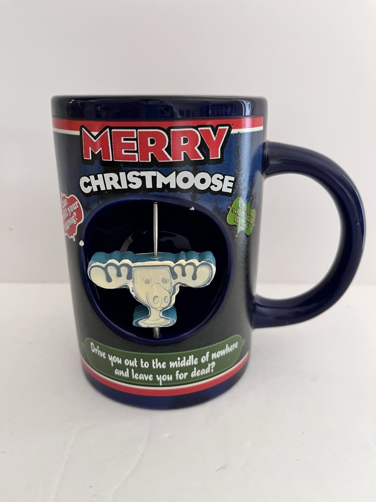 National Lampoon Christmas Vacation MUG Spinning Moose Merry Christmoose 10oz