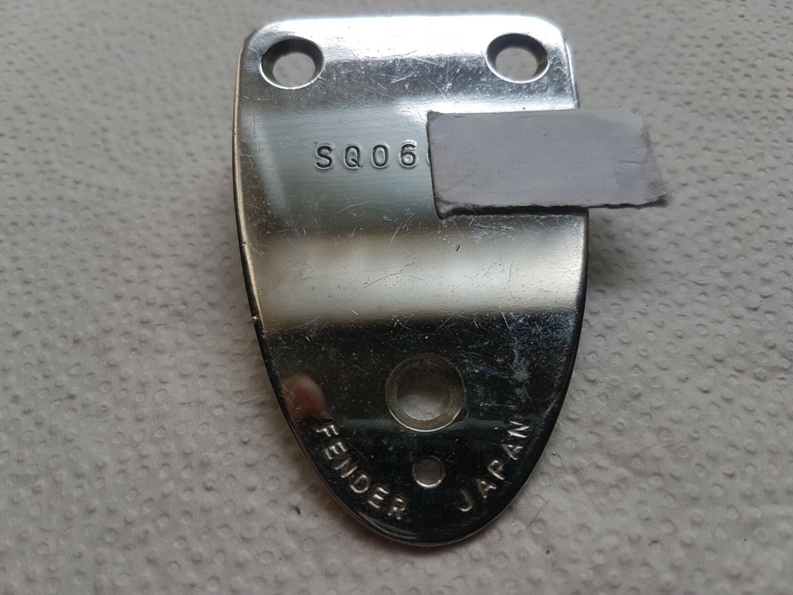 1983 SQUIER by FENDER STRATOCASTER NECK PLATE - 3 BOLT 