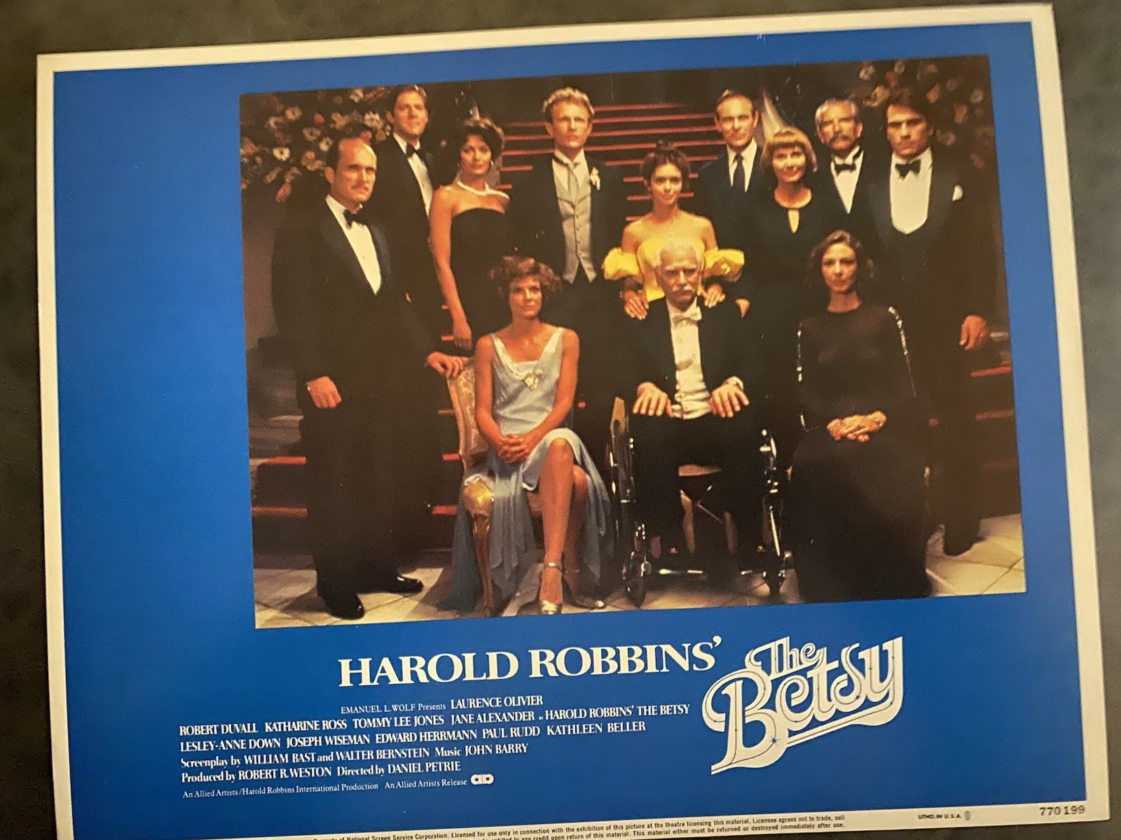 THE BETSY 1978 Original Vintage Lobby Card w/ Laurence Olivier & Katharine Ross