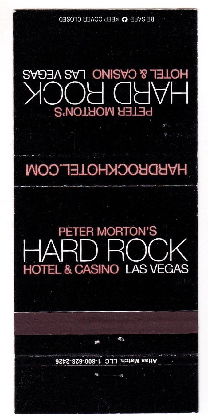 Hard Rock Cafe Hotel & Casino Las Vegas Matchbook Cover icmsc5