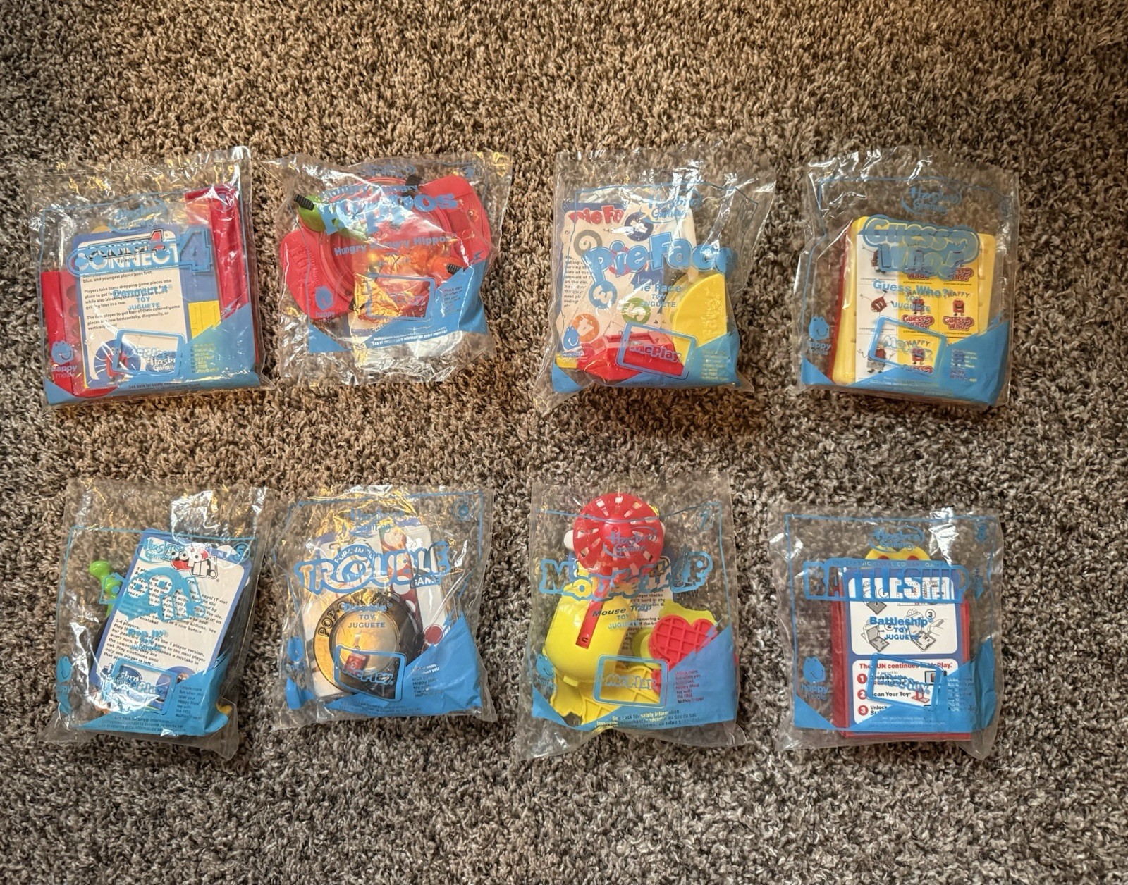 McDonald's 2018 Hasbro Gaming, Happy Meal Toys - Complete 1-8 Set